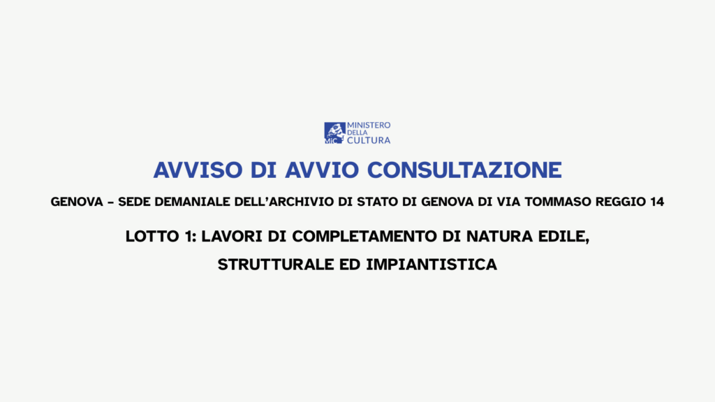 AVVISO DI AVVIO CONSULTAZIONE